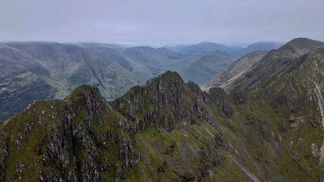 Aonach Eagach Ridge Crazy Pinnacles, Glencoe
