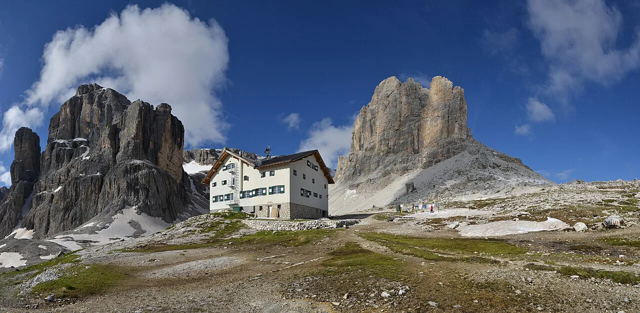 Pisciadù und Pisciadùhütte, Panorama, Böhringer, Austria