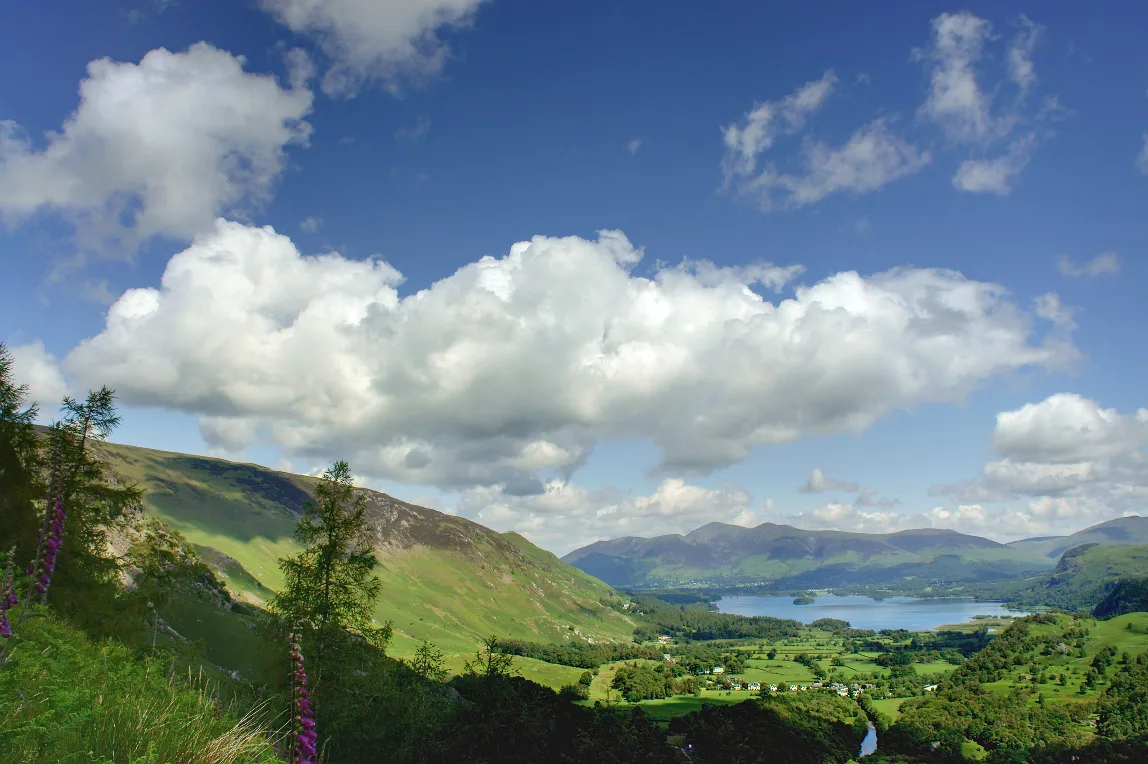 Derwent Water and Skiddaw from Castle Crag - panoramio, Lake District