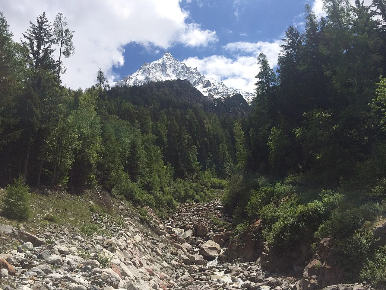 Stream crossing on Hiking Trail near Chamonix, France - panoramio