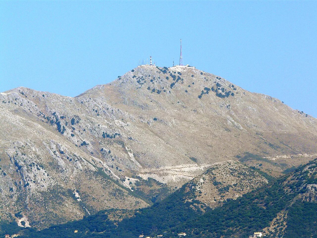 Albania from Corfu Summit of Pantokrator