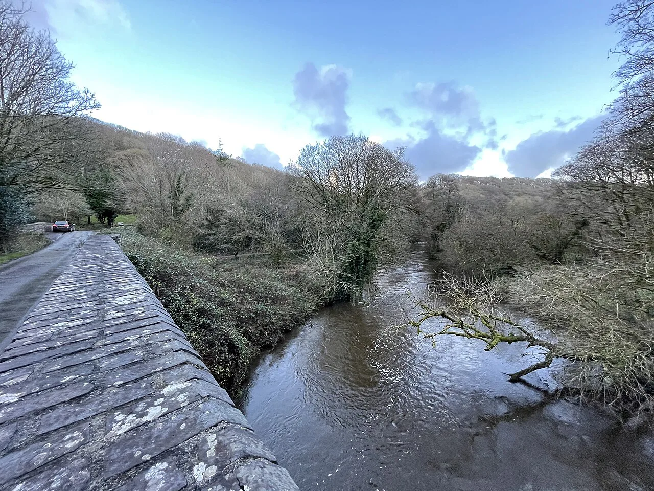 River Camel from Polbrock bridge, looking upstream, Cornwall