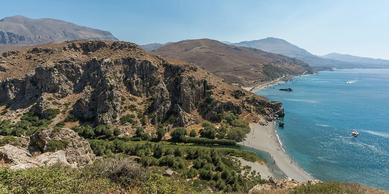 Preveli Palm Beach Panorama, Crete
