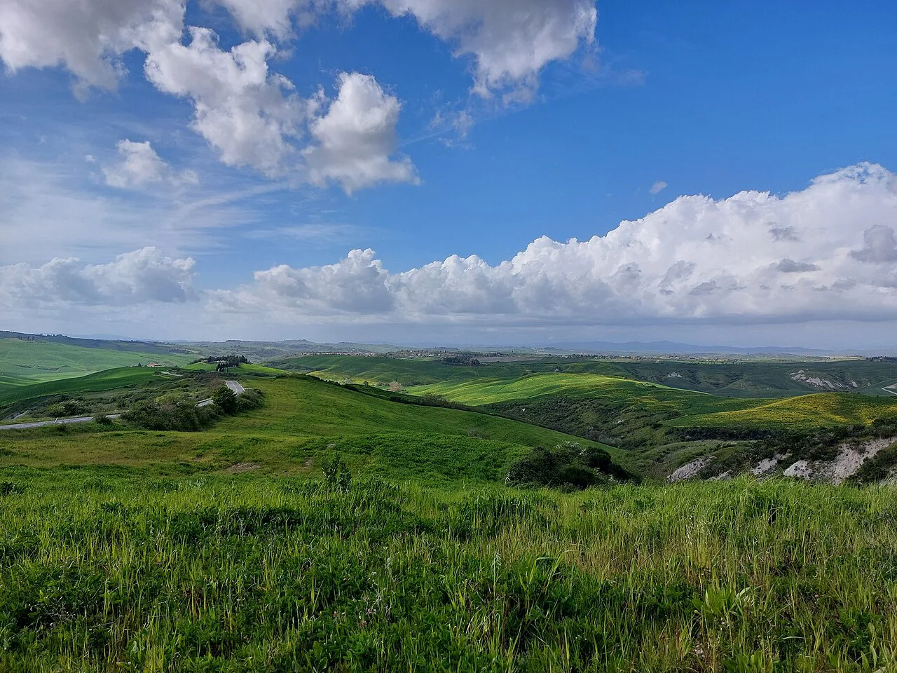 Wle - Panorama dal Monte Oliveto e Crete di Asciano - Siena