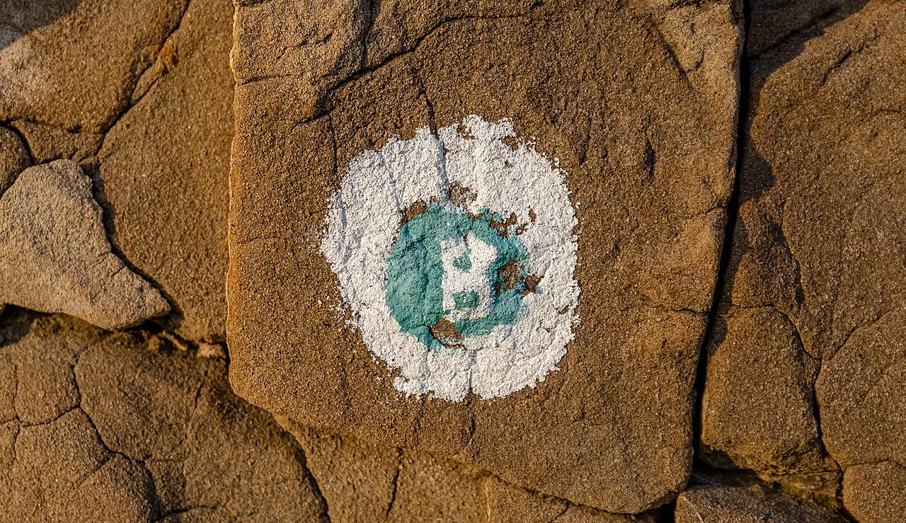 Trail mark, Karpaz, Northern Cyprus