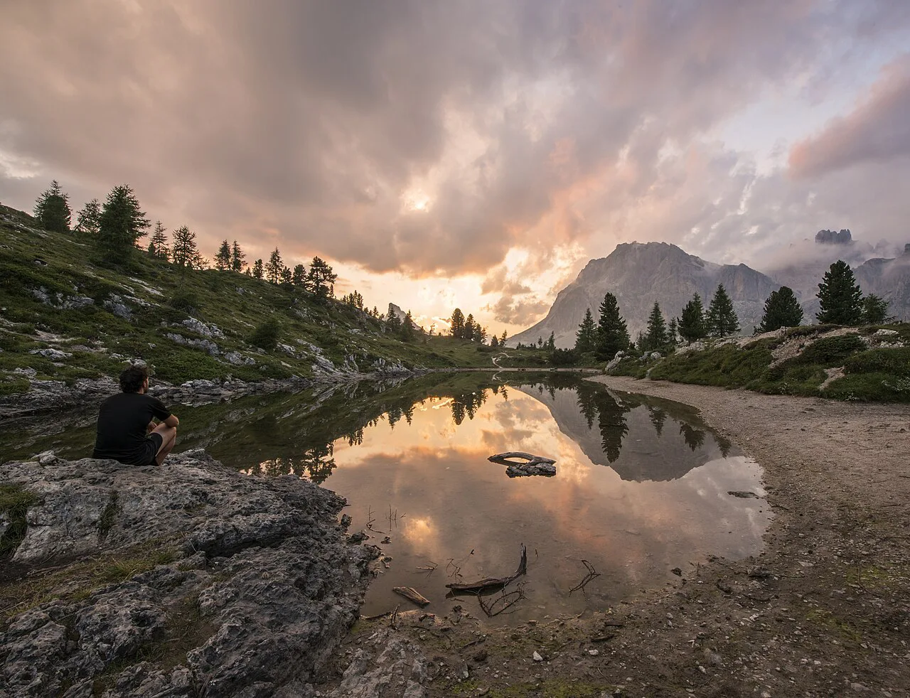 Lake Limedes in the Dolomites