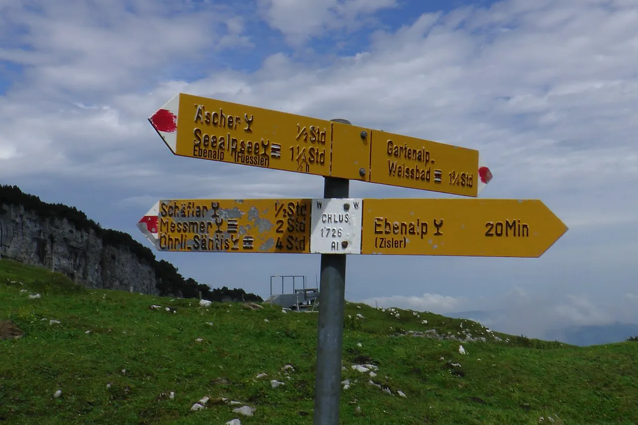 Chlus-Wegweiser, Appenzell