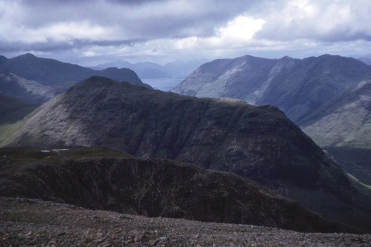 Glen Coe mountains from Buachaille Etive Mor - geograph.org.uk, Glencoe
