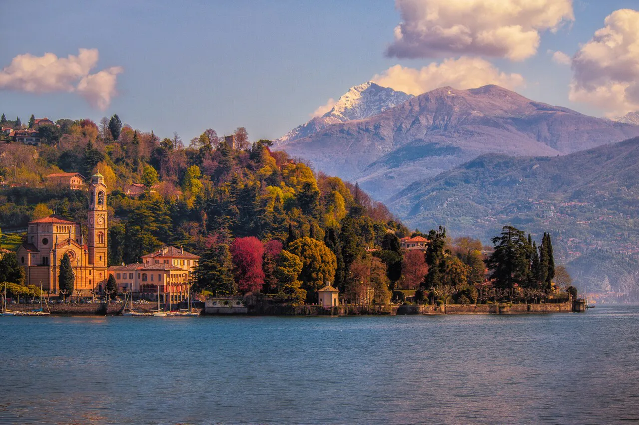 The parish church of San Lorenzo in Tremezzo, Lake Como