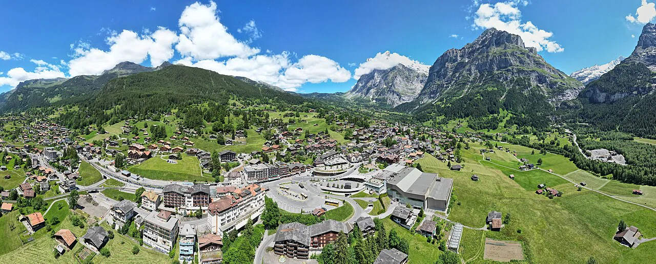 Grindelwald Aerial Panorama