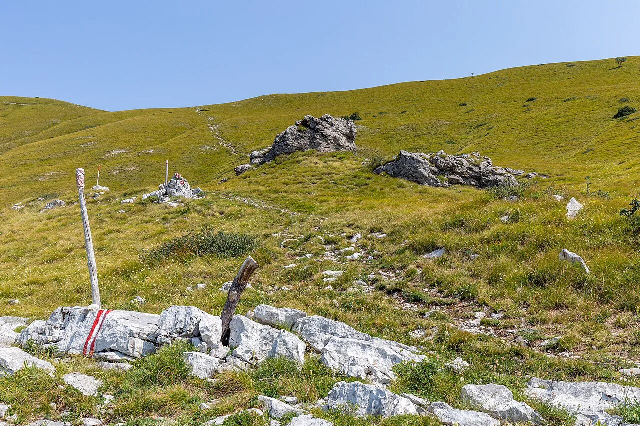 A tourist post close to Ćunina glava, Risnjak National Park, Croatia, Europe
