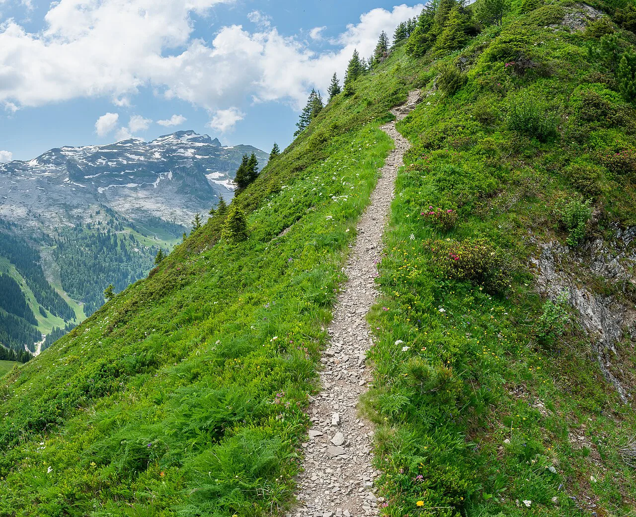 Hiking path near Pointe de Veret, Europe