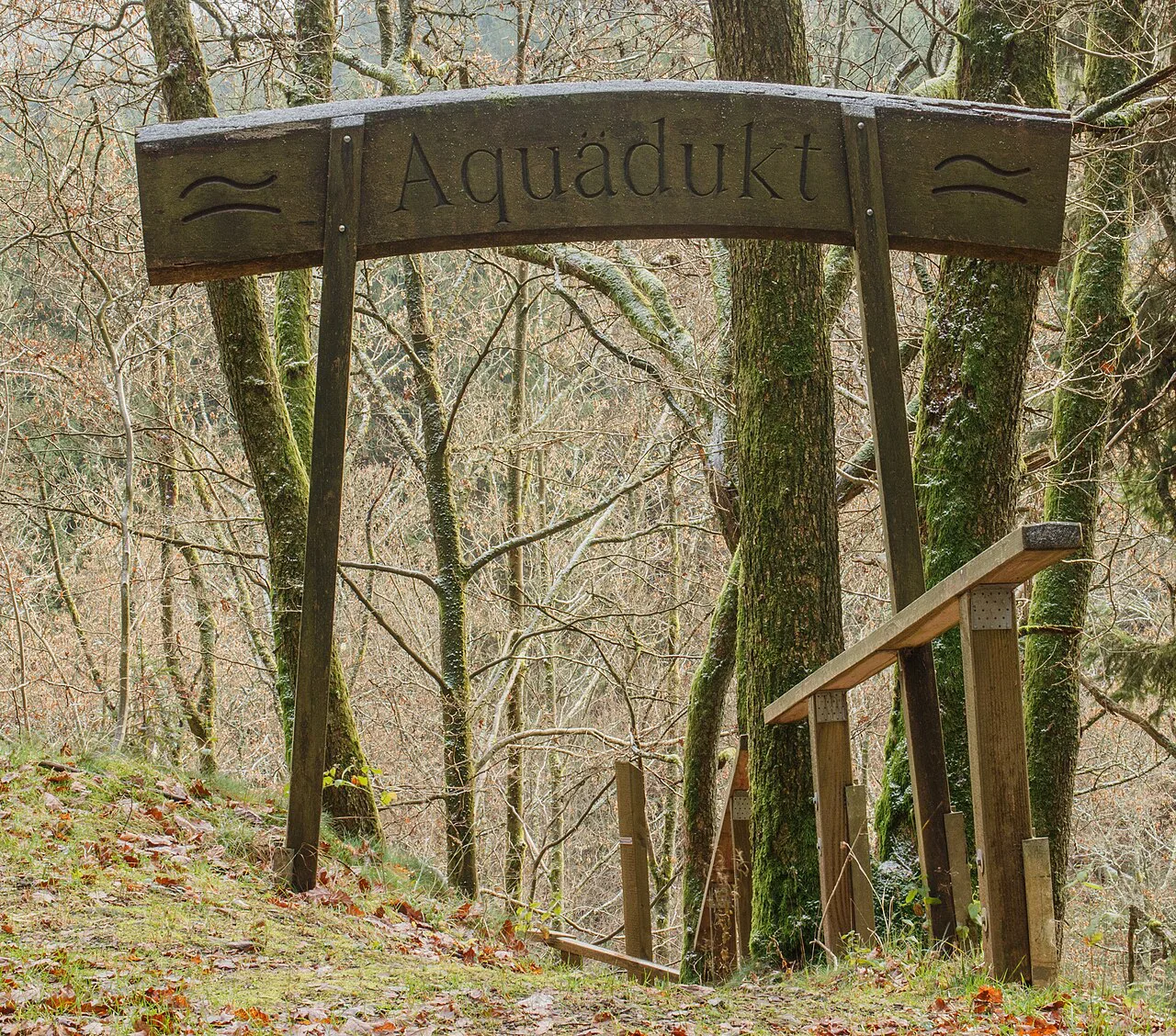 Krenkeltal Rothaarsteig in Sauerland, ingang aquadukt, Europe