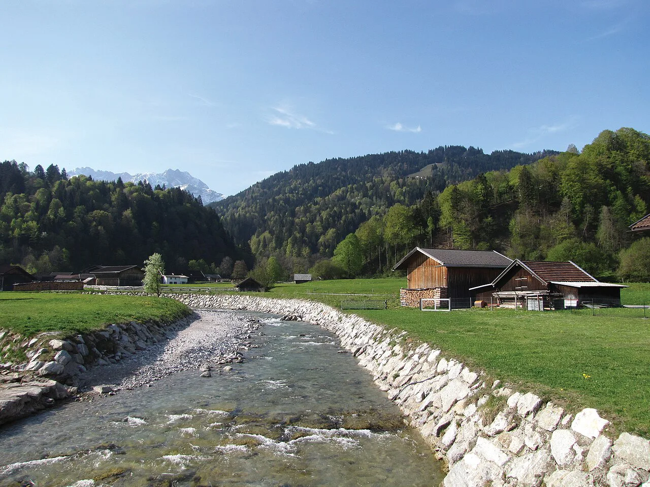 View in the small resort town of Garmisch-Partenkirchen