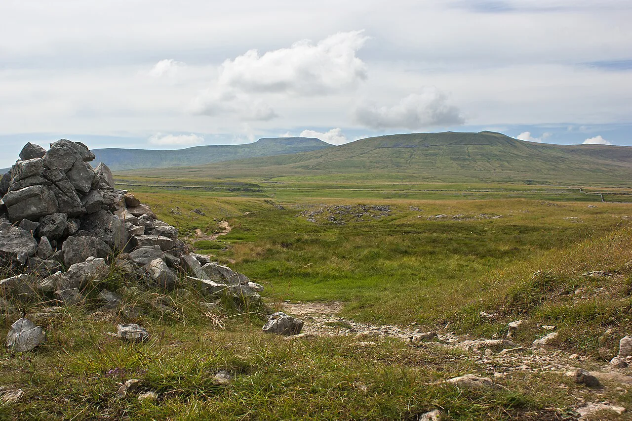 The Sulber Nick Walk with Ingleborough beyond - geograph.org.uk, Yorkshire Dales