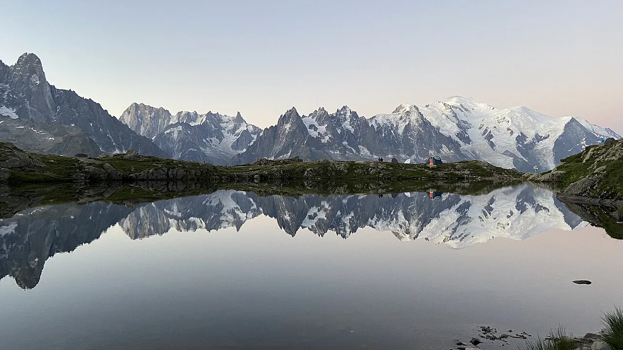 Mont Blanc from Lac De Cheserys, Chamonix