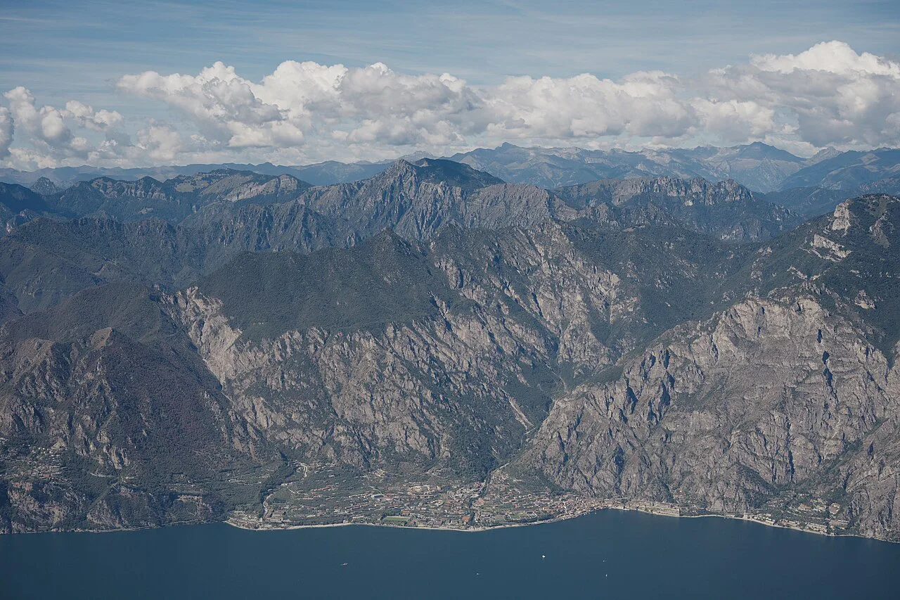 Limone sul Garda and Lake Garda viewed from Monte Baldo