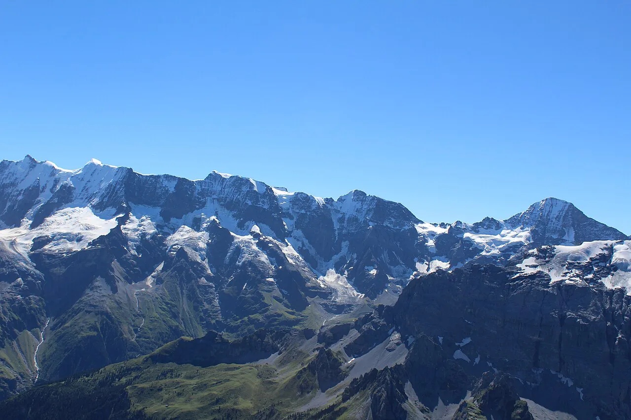 Schilthorn 2970m Panorama Gletscherhorn bis Breithorn, Lauterbrunnen