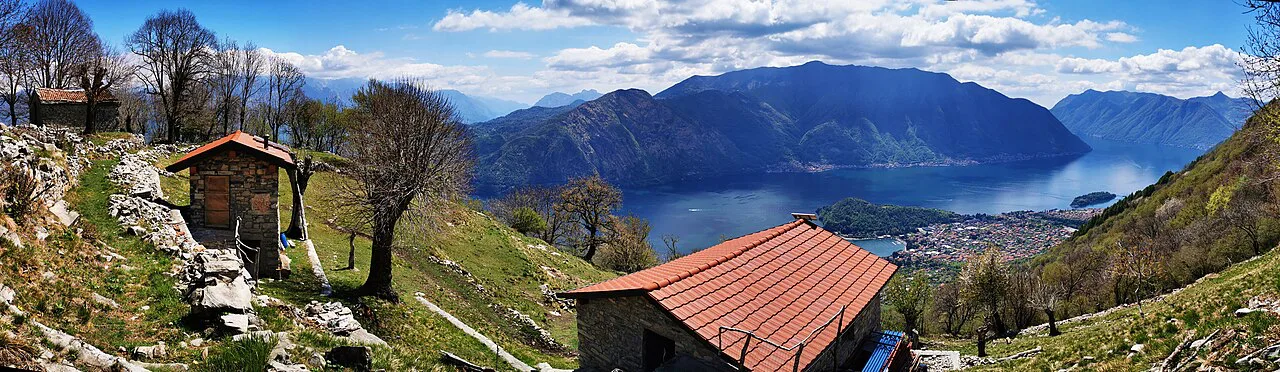 View of Como Lake from Monti di Ossino, Lake Como