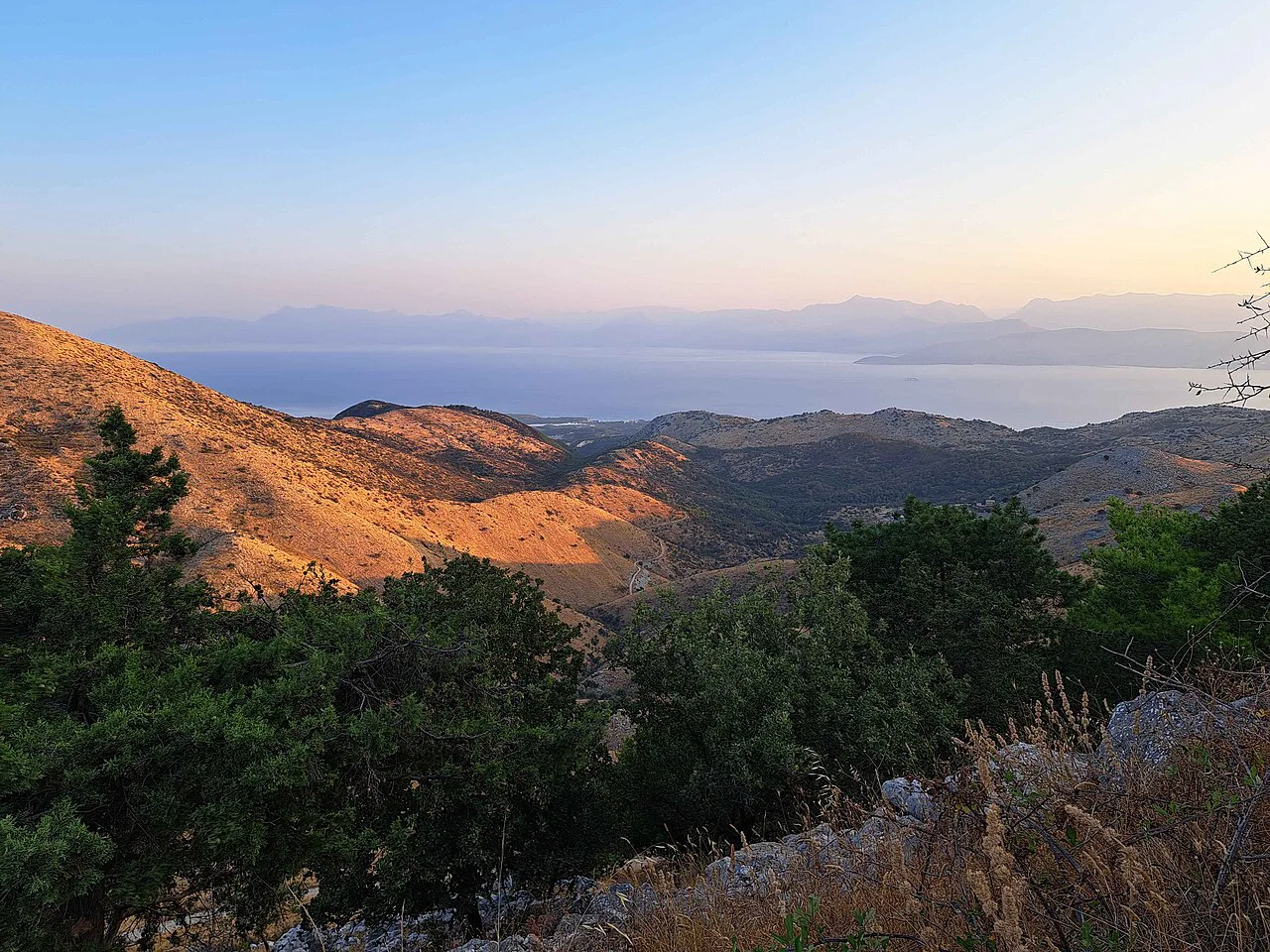 View of Albania from Mount Pantokrator, Corfu