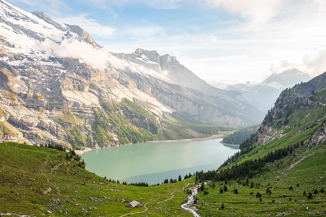 Coucher du soleil Oeschinensee, Kandersteg
