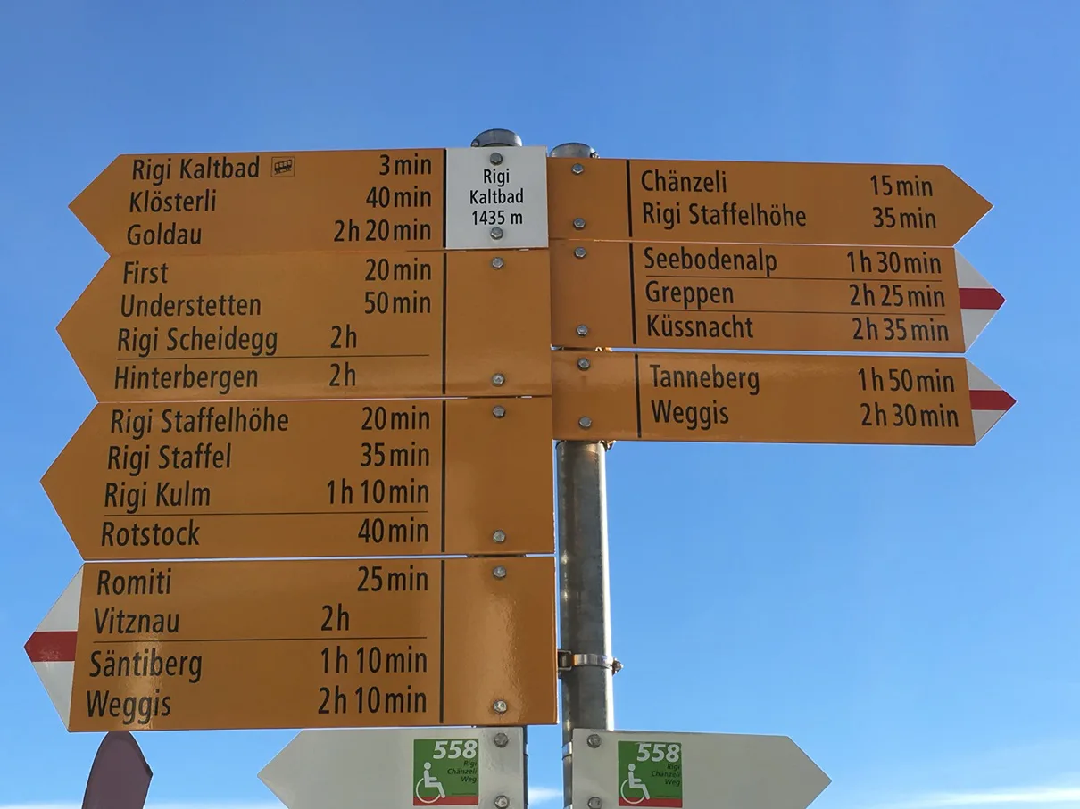 Wanderwegweiser Rigi Kaltbad LWRK, Lucerne