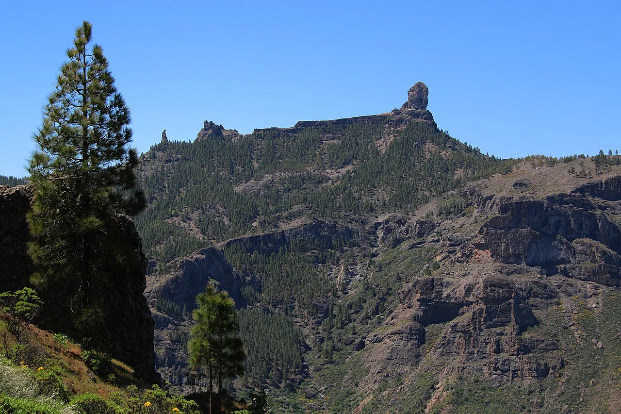 Landscape near Mirador Degollada de Becerra in Gran Canaria A