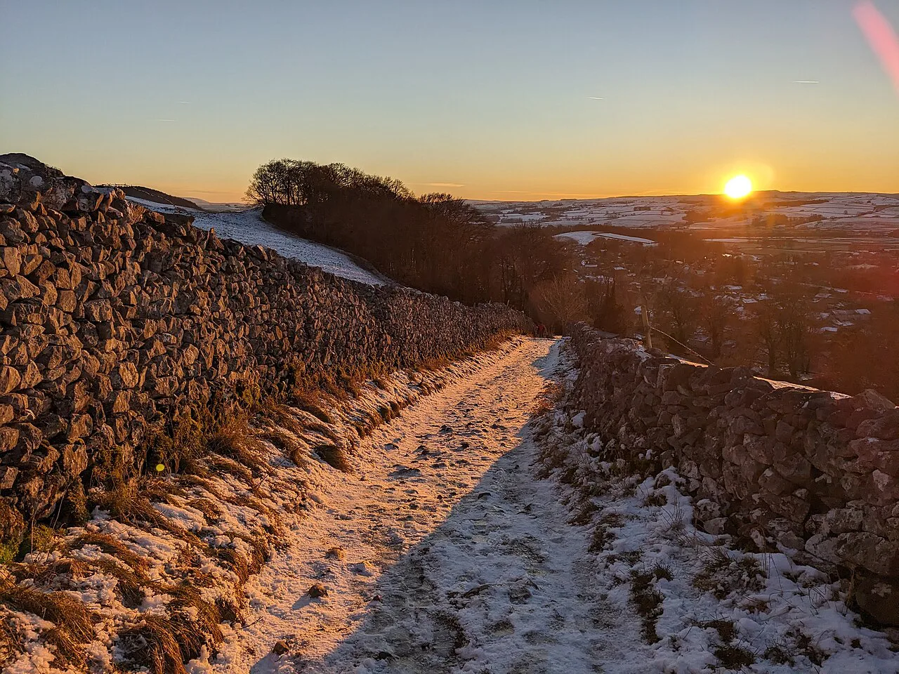 Evening walk descending towards Settle, Yorkshire Dales