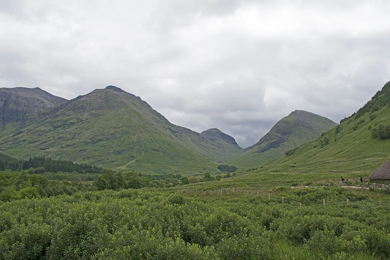 Glencoe Mountains seen from the visitor center