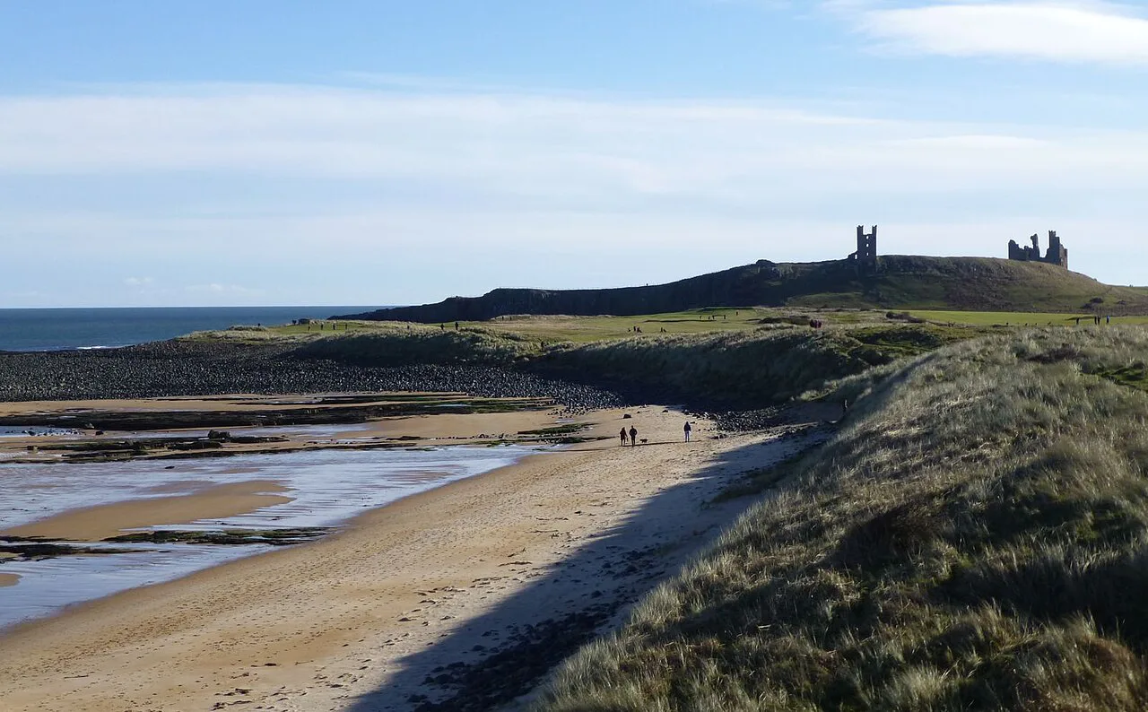 Golfers, dog walkers and hikers - geograph.org.uk, Northumberland
