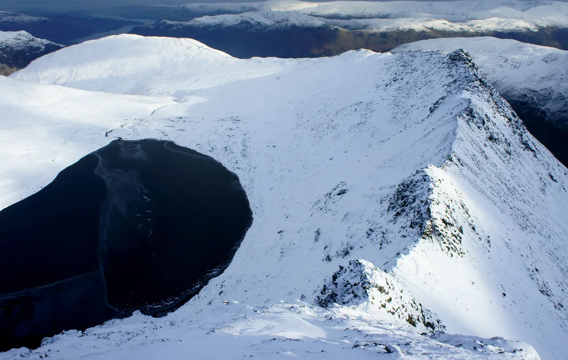 Red Tarn and Striding Edge from Helvellyn - panoramio, Lake District