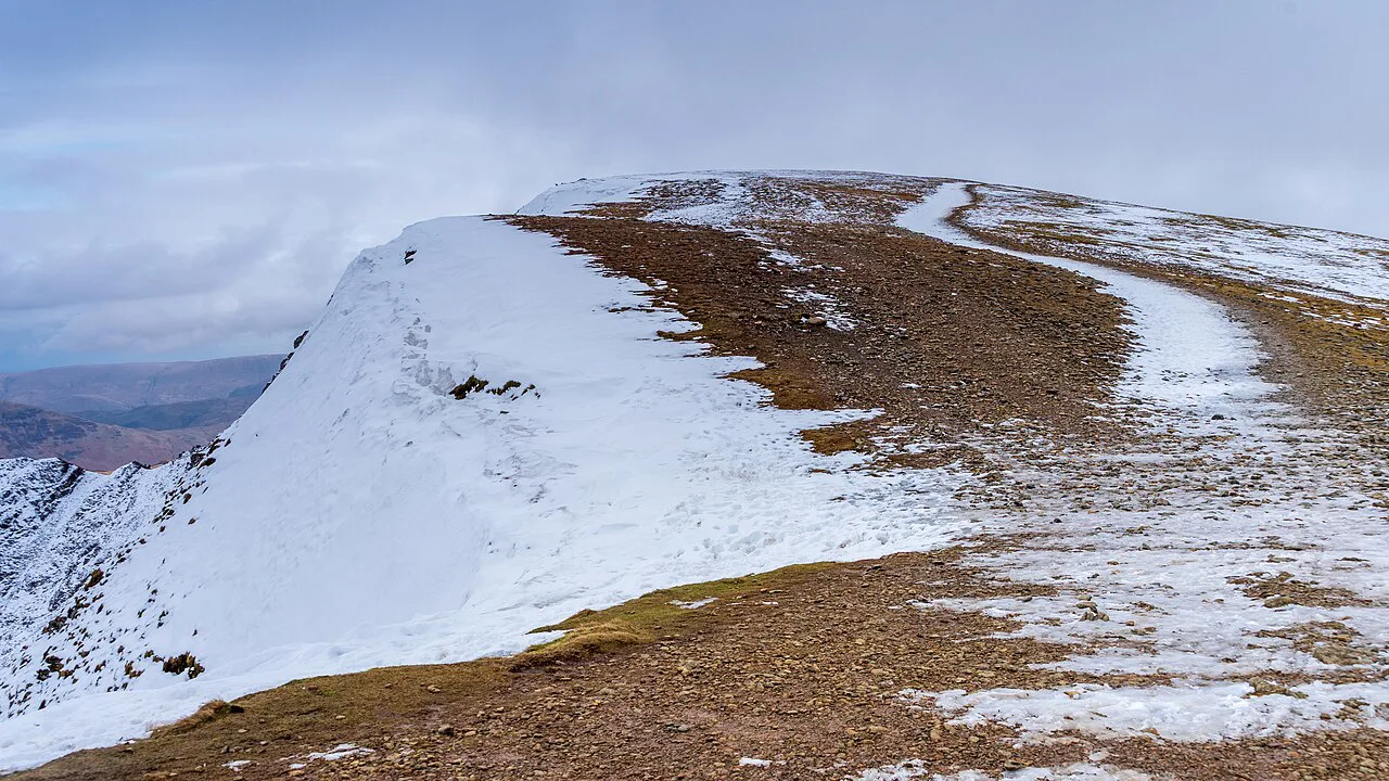 Snow Edge on the Eastern Ridge of Helvellyn, Lake District – March