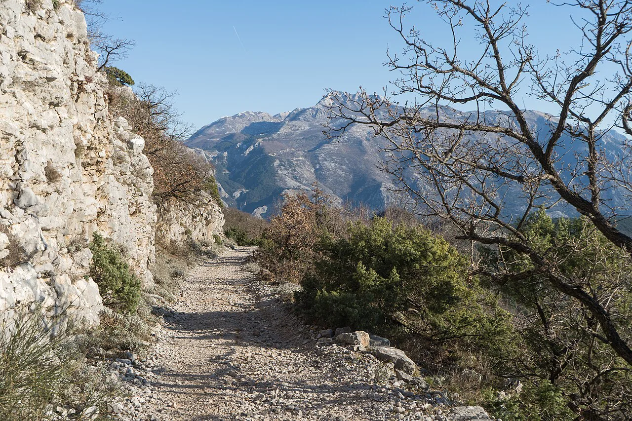 A hiking trail on Vrmac Mountain, Kotor