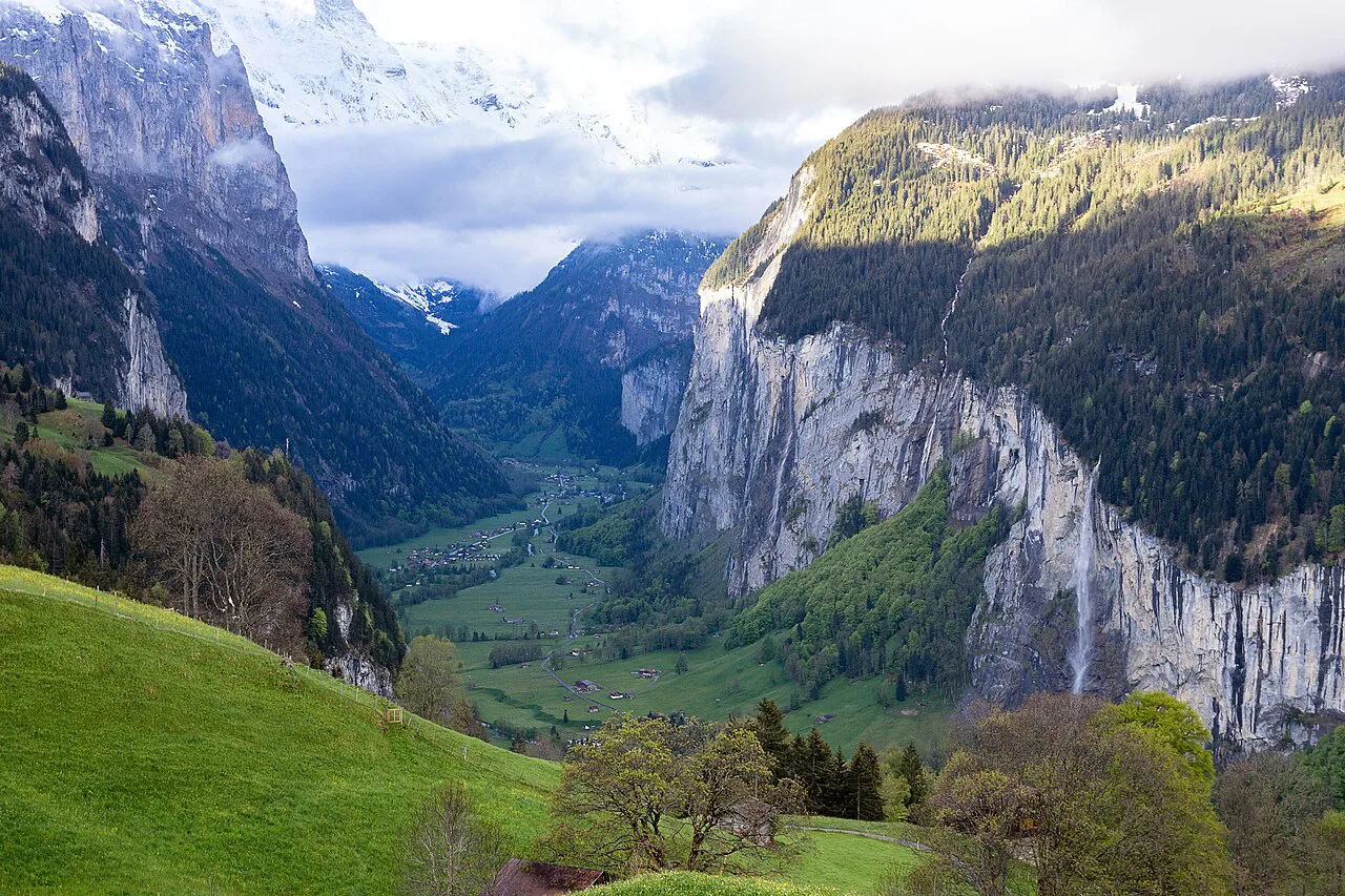 Sunrise over Lauterbrunnen valley, Switzerland