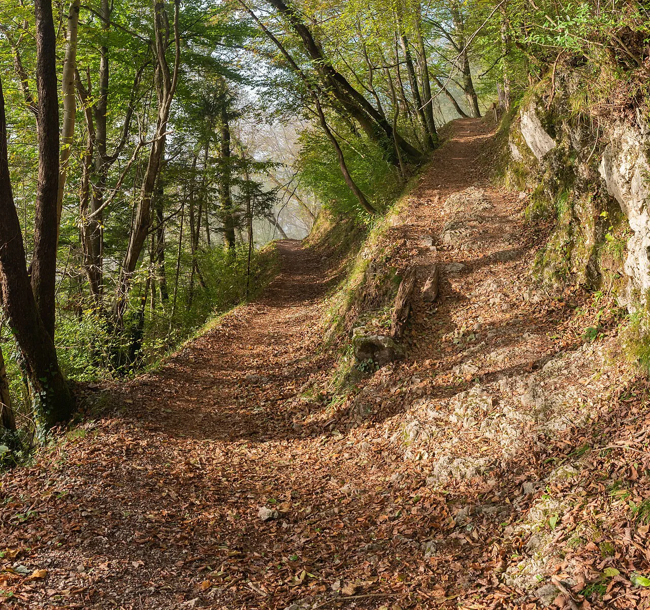 Hiking path in Tolmin, Slovenia